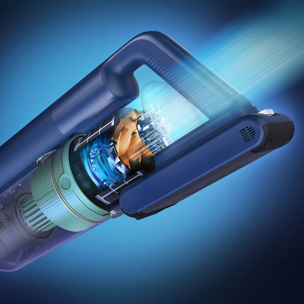 Aspirator vertical PHILIPS Seria 5000 XC5041/01, 0.27l, 25.2V, autonomie max 60 min, mod Aqua, albastru inchis-negru