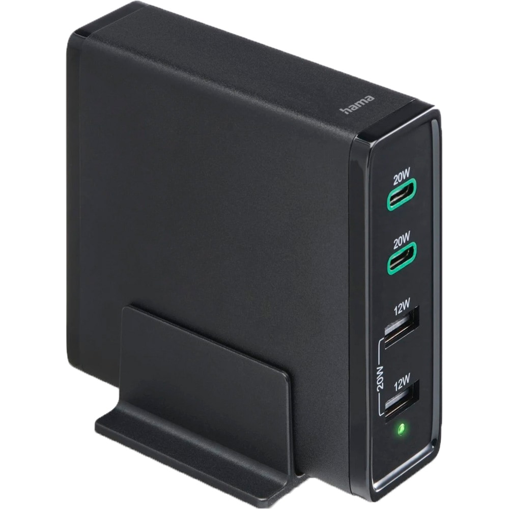Statie incarcare HAMA 201628, 2xUSB-A 20W, 2xUSB-C Power Delivery (PD) 40W, negru