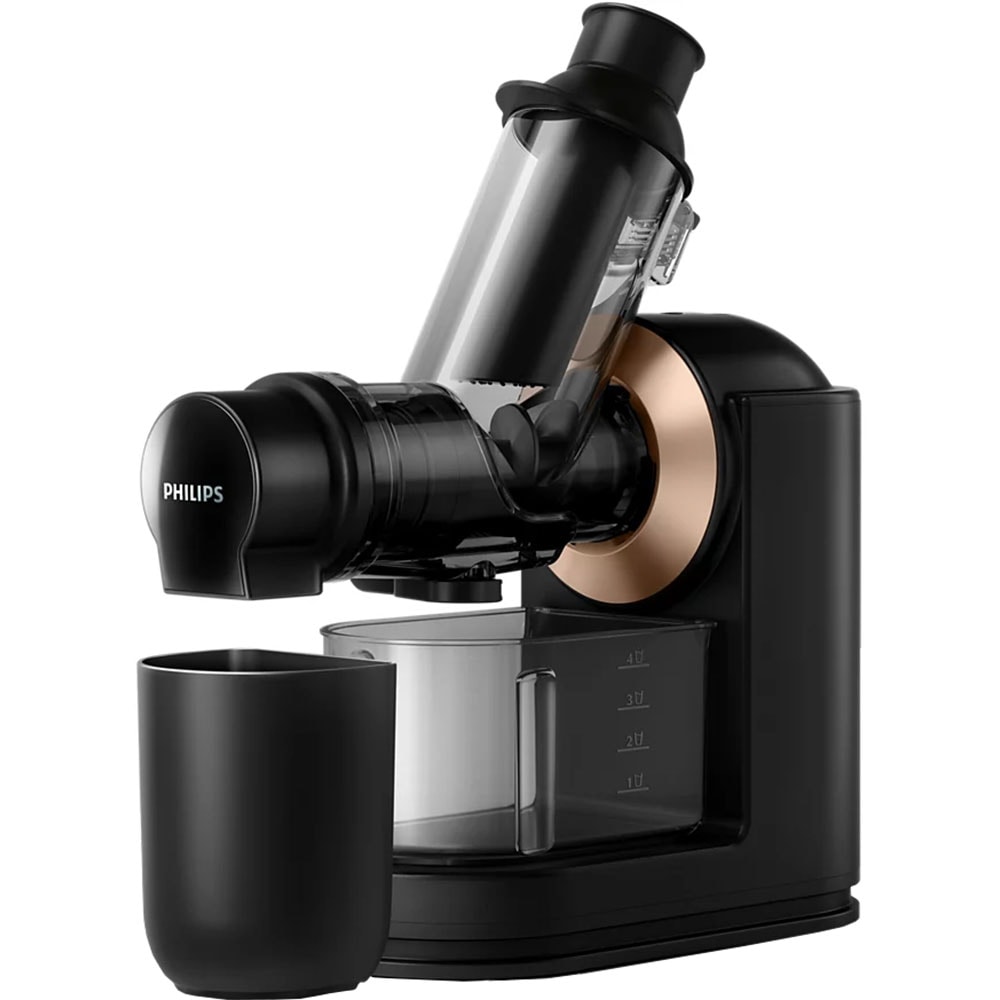 Storcator fructe si legume PHILIPS Viva Collection HR1888/70, 1l, 150W, 1 treapta viteza, negru-auriu