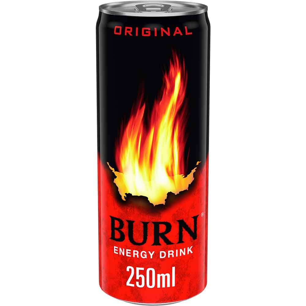 Bautura energizanta BURN Original bax 0.25L x 6 doze
