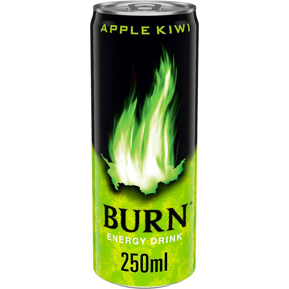 Bautura energizanta BURN Apple Kiwi bax 0.25L x 6 doze