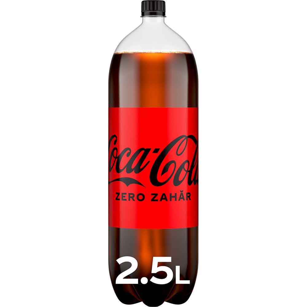 Bautura racoritoare carbogazoasa COCA-COLA Zero Zahar bax 2.5L x 6 sticle