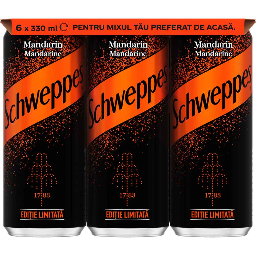 Bautura racoritoare carbogazoasa SCHWEPPES Mandarin bax 0.33L x 6 doze