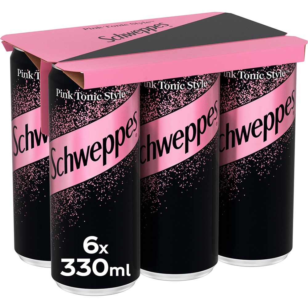 Bautura racoritoare carbogazoasa SCHWEPPES Pink Tonic bax 0.33L x 6 doze