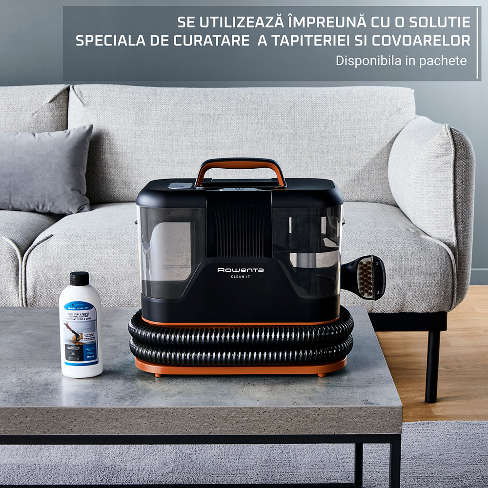 Aspirator cu spalare ROWENTA Clean It IN5011F0, 1.8l, 400W, negru-portocaliu