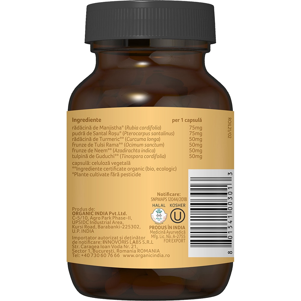 Supliment alimentar Beautiful Skin Ten radiant, 60 capsule, ORGANIC INDIA