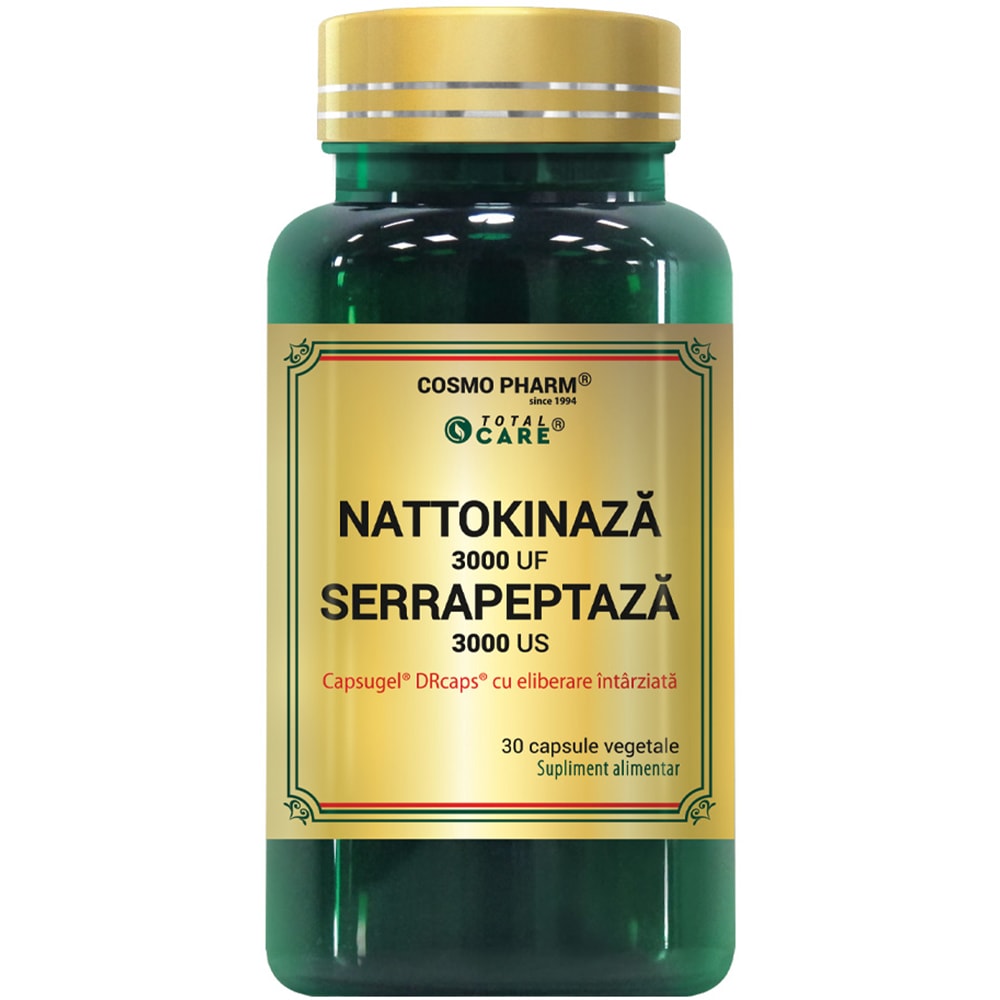 Supliment alimentar Nattokinaza Serrapeptaza, 30 capsule, COSMO PHARM