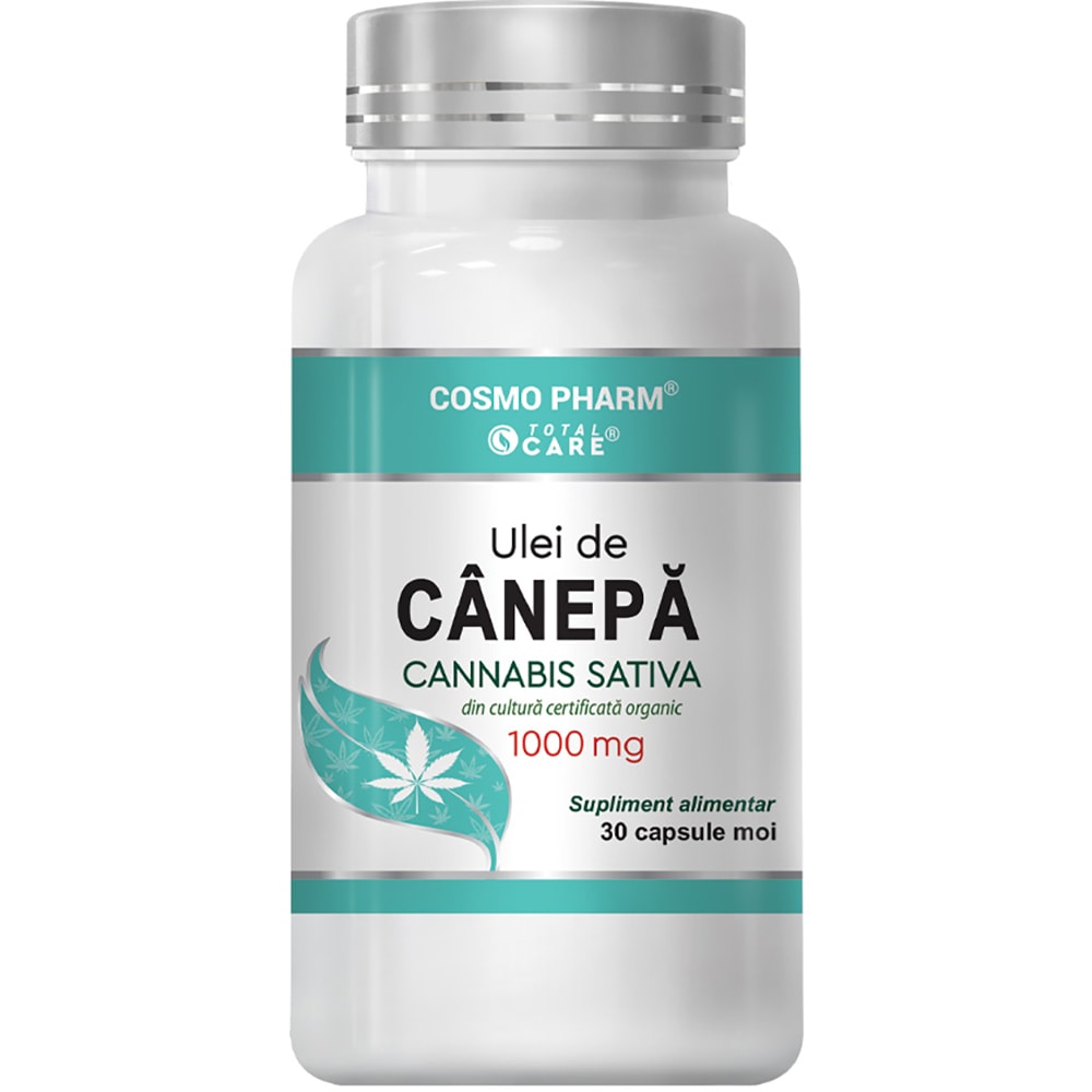 Supliment alimentar Ulei de Canepa 1000 mg, 30 capsule, COSMO PHARM