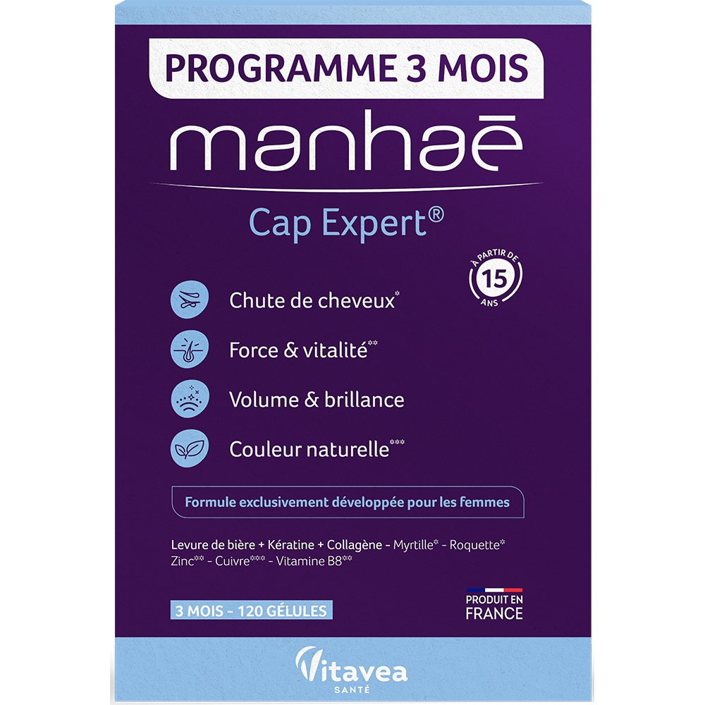 Supliment Cap Expert anti-caderea si fortifierea parului Manhae, 120 capsule, VITAVEA
