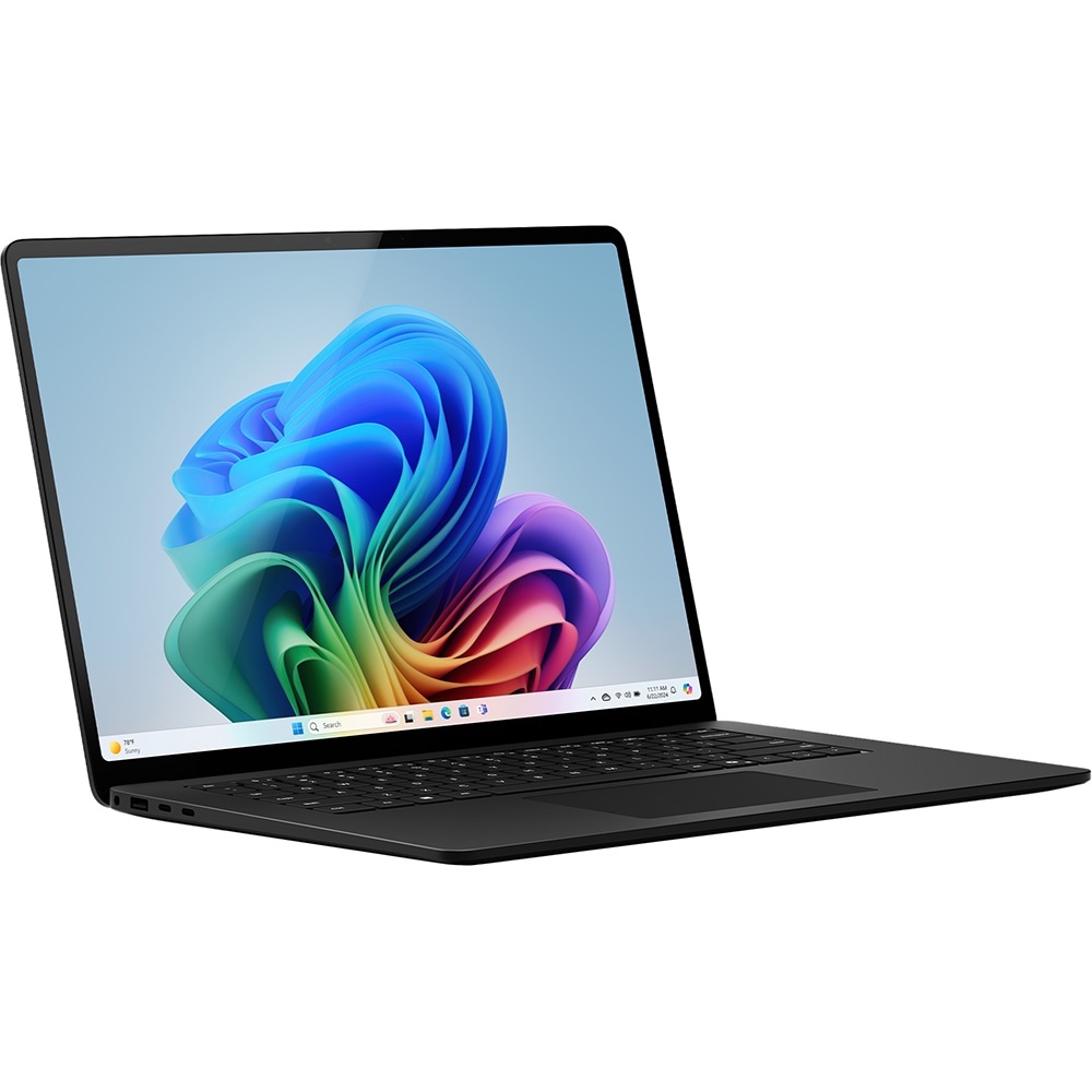 Laptop MICROSOFT Surface Laptop 7, Snapdragon X Elite-Qualcomm X1E-80-100 pana la 4.0GHz, 15" Touch, 16GB, SSD 512GB, Qualcomm Adreno, Windows 11 Home, Black