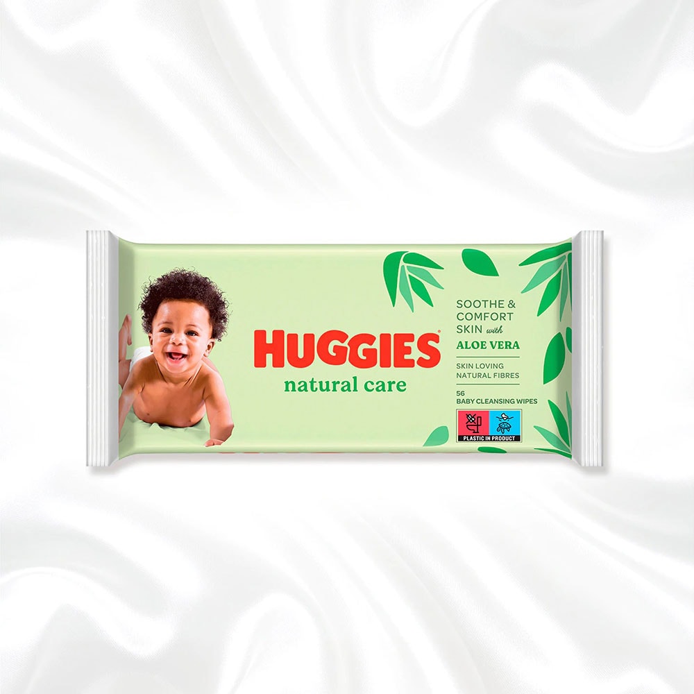 Servetele umede HUGGIES Natural Care, 56 buc
