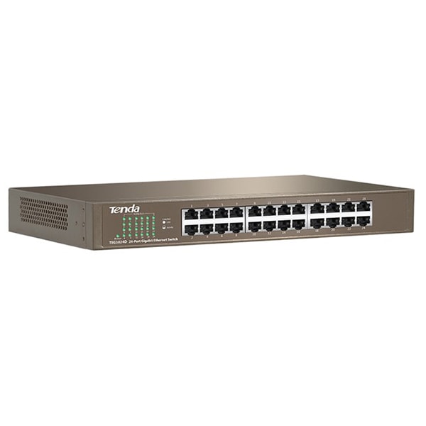 Switch TENDA TEG1024D v7, 24 porturi Gigabit, argintiu