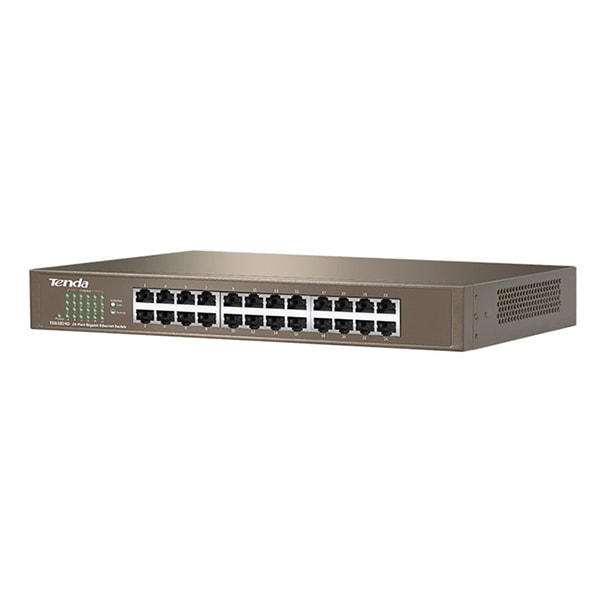 Switch TENDA TEG1024D v7, 24 porturi Gigabit, argintiu