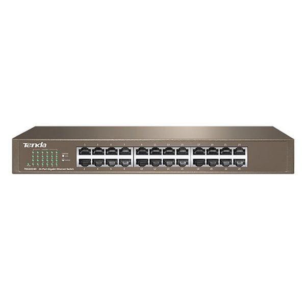 Switch TENDA TEG1024D v7, 24 porturi Gigabit, argintiu