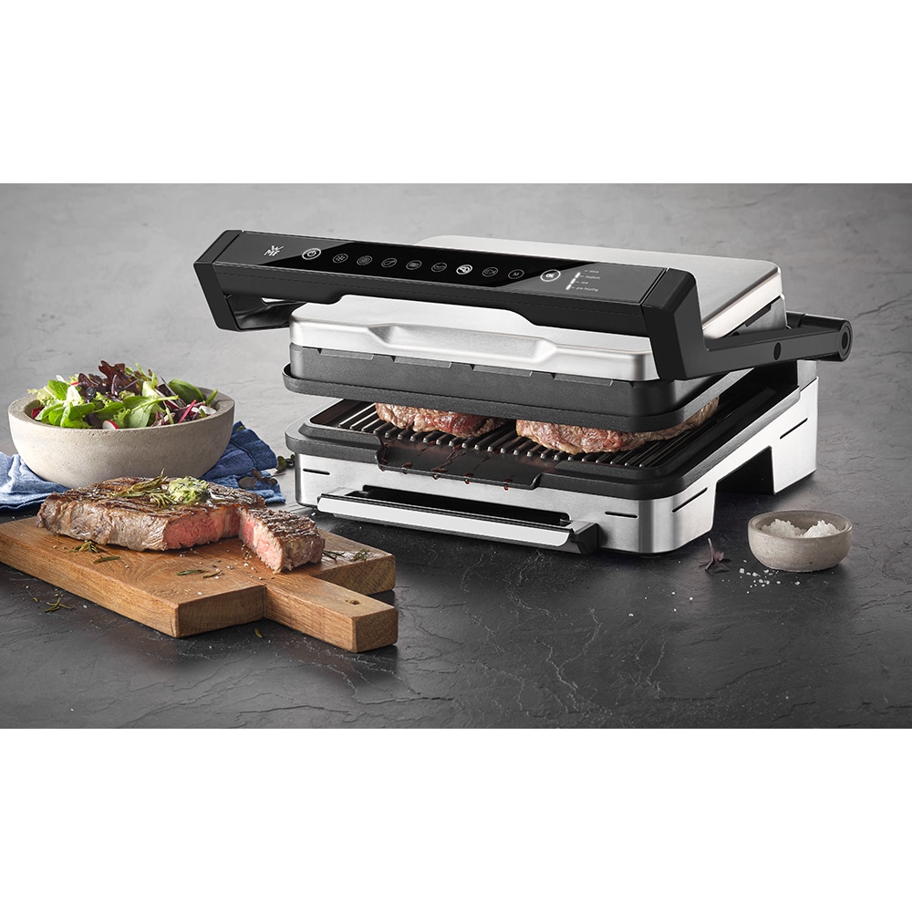 Gratar electric WMF Profi Plus 415560011, 2000W, argintiu-negru 