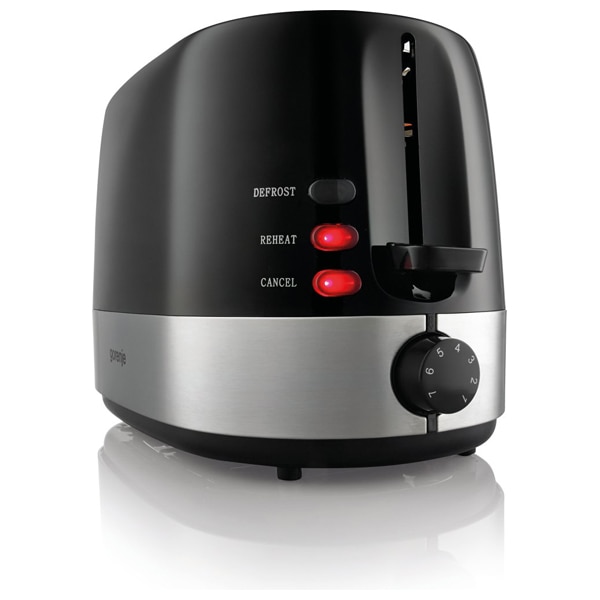 Prajitor de paine GORENJE T850BK, 2 felii, 850W, negru-argintiu