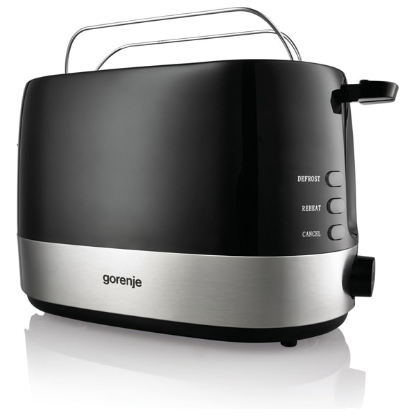 Prajitor de paine GORENJE T850BK, 2 felii, 850W, negru-argintiu