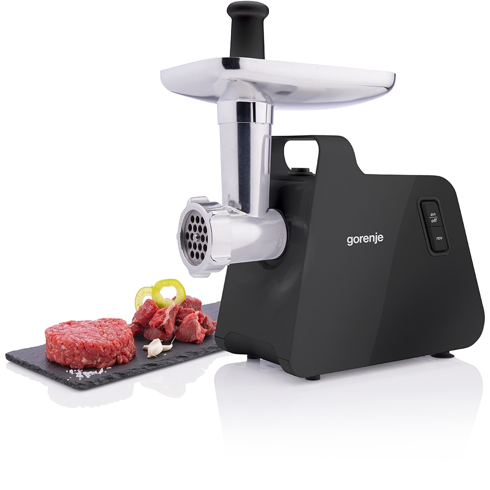Masina de tocat carne GORENJE MG2001SB, 2.6kg/min, 2000W, accesoriu carnati/radere/feliere, negru