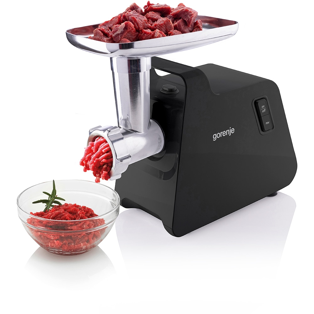 Masina de tocat carne GORENJE MG2001SB, 2.6kg/min, 2000W, accesoriu carnati/radere/feliere, negru