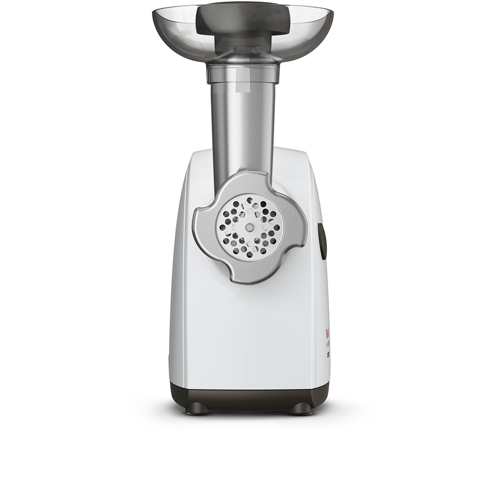 Masina de tocat carne TEFAL NE463138, 2.3kg/min, 2000W, accesoriu carnati/suc de rosii/kebbe, alb-negru