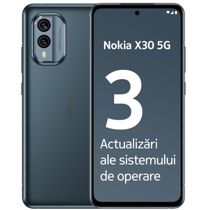 Telefon NOKIA X30 5G, 128GB, 6GB RAM, Dual SIM, Cloudy Blue