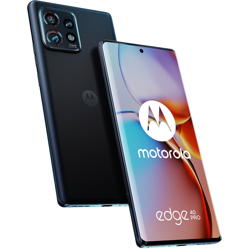 Telefon MOTOROLA Edge 40 Pro 5G, 256GB, 12GB RAM, Dual SIM, Interstellar Black
