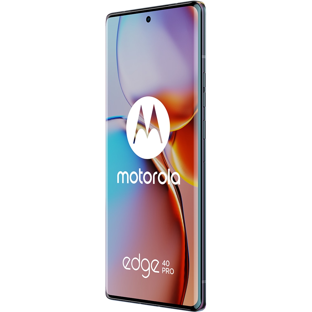 Telefon MOTOROLA Edge 40 Pro 5G, 256GB, 12GB RAM, Dual SIM, Interstellar Black