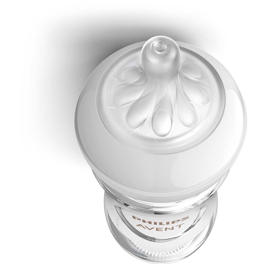 Set PHILIPS AVENT Natural Response SCD878/11: biberon 120ml + 2 biberoane 240ml + suzeta, flux lent, 0 luni+, multicolor