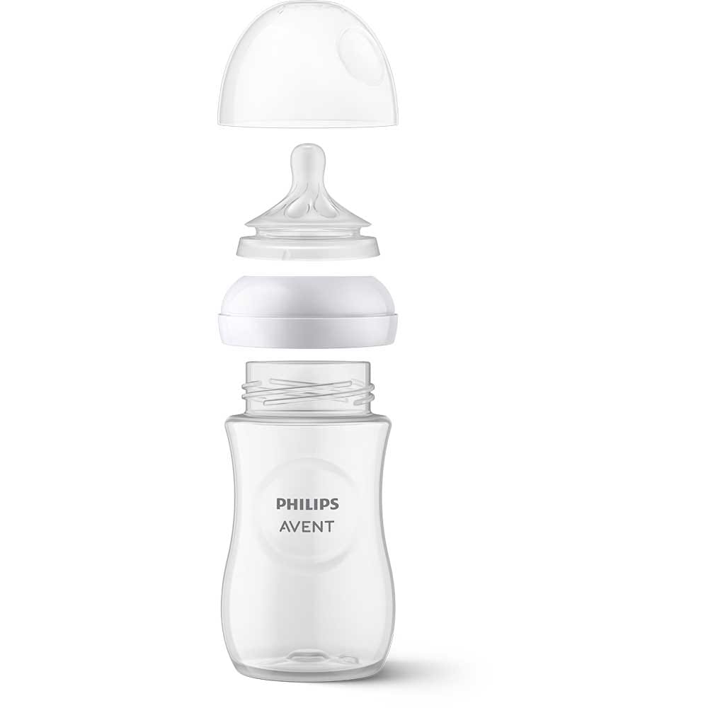 Set PHILIPS AVENT Natural Response SCD878/11: biberon 120ml + 2 biberoane 240ml + suzeta, flux lent, 0 luni+, multicolor