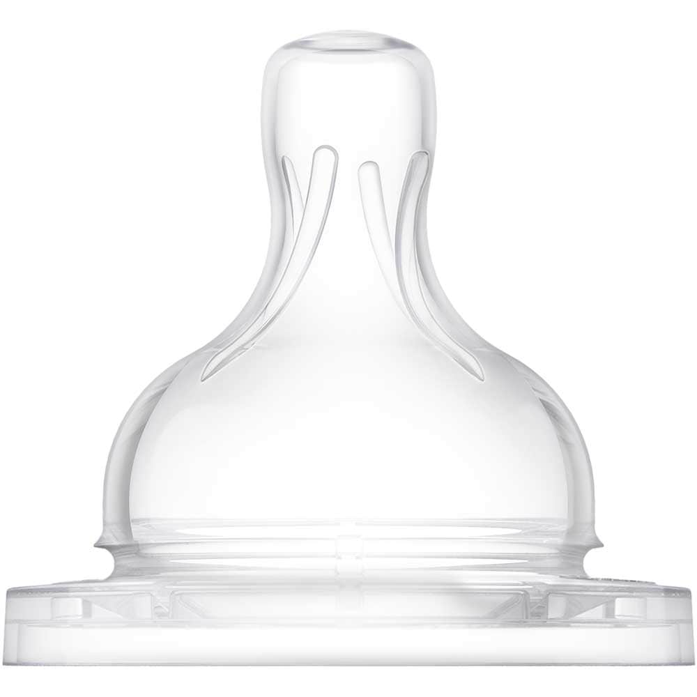 Set 2 biberoane anticolici PHILIPS AVENT SCY100/02, flux nou-nascut, 0 luni+, 125ml, alb-transparent