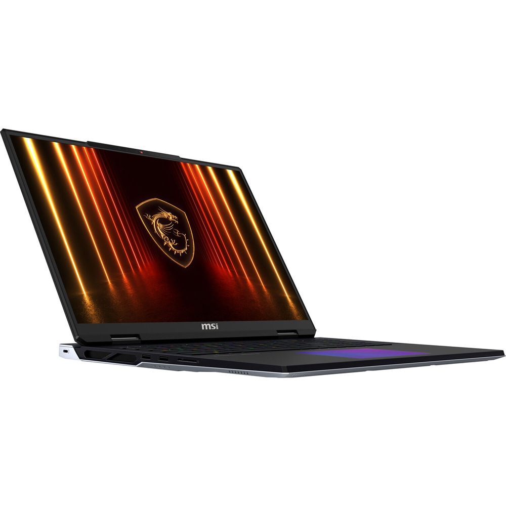 Laptop gaming MSI Titan 18 HX AI A2XWJG, Intel Core Ultra 9 285HX pana la 5.5GHz, 18" UHD+, 64GB, SSD 6TB, NVIDIA GeForce RTX 5090 24GB, Windows 11 Pro, Core Black