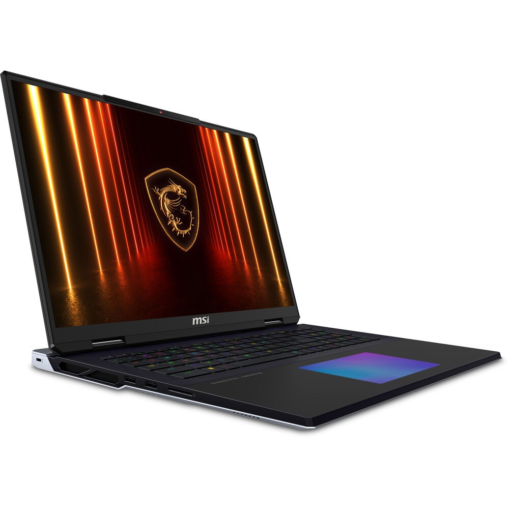 Laptop gaming MSI Titan 18 HX AI A2XWJG, Intel Core Ultra 9 285HX pana la 5.5GHz, 18" UHD+, 64GB, SSD 6TB, NVIDIA GeForce RTX 5090 24GB, Windows 11 Pro, Core Black