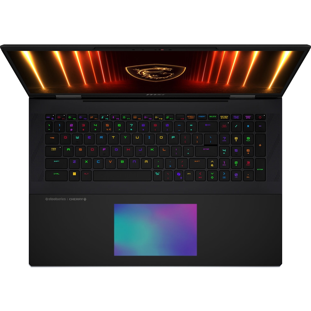 Laptop gaming MSI Titan 18 HX AI A2XWJG, Intel Core Ultra 9 285HX pana la 5.5GHz, 18" UHD+, 64GB, SSD 6TB, NVIDIA GeForce RTX 5090 24GB, Windows 11 Pro, Core Black