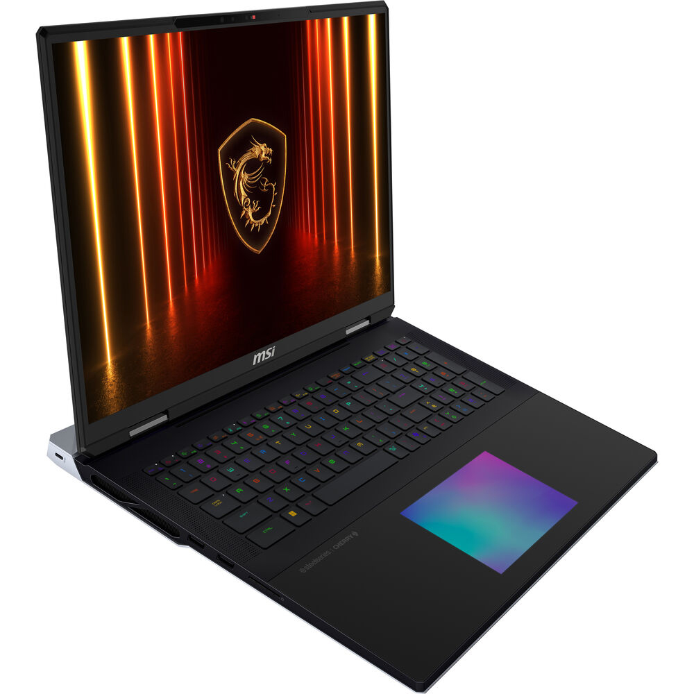 Laptop gaming MSI Titan 18 HX AI A2XWJG, Intel Core Ultra 9 285HX pana la 5.5GHz, 18" UHD+, 64GB, SSD 6TB, NVIDIA GeForce RTX 5090 24GB, Windows 11 Pro, Core Black