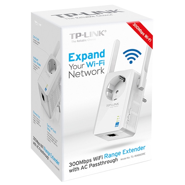 Wireless Range Extender TP-LINK TL-WA860RE, 300 Mbps, alb