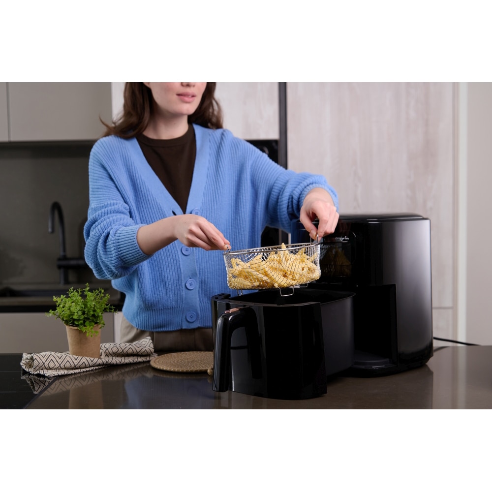 Friteuza cu aer cald MYRIA MY4467, 6,5l, 1700W, negru