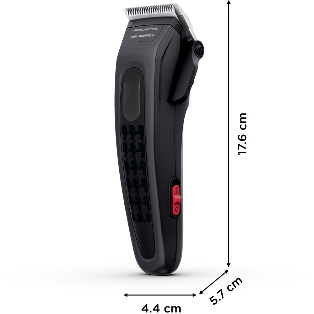 Aparat de tuns ROWENTA X Karl Lagerfeld Perfect Line TN152LF0, acumulator, 150 min autonomie, rosu-negru