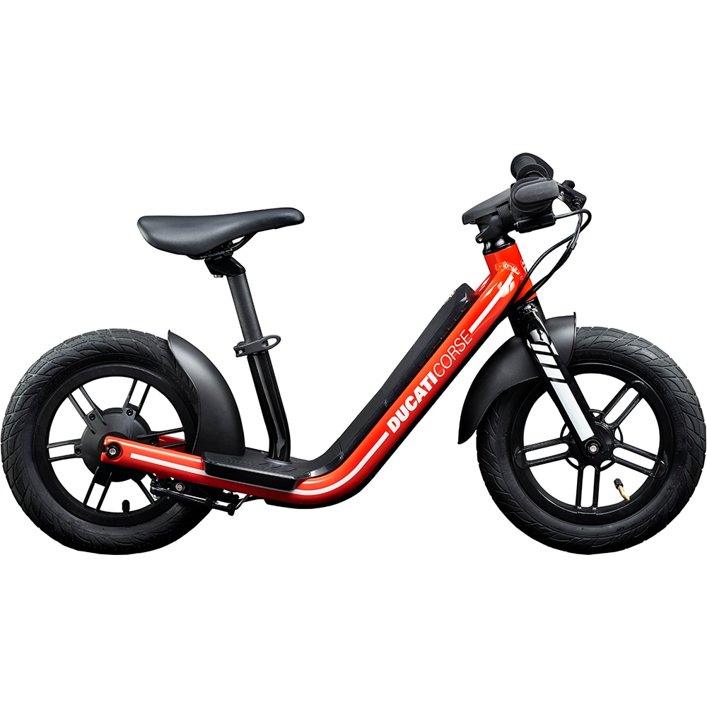 enclose Apple venom Bicicleta asistata electric fara pedale DUCATI E-MOTO kids e-bike, roata  12", motor 150W, viteza max 12 Km/h, negru-rosu