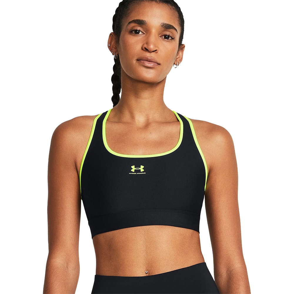 Bustiera femei UNDER ARMOUR UA HG Armour Mid Padless, marimea L, negru-verde