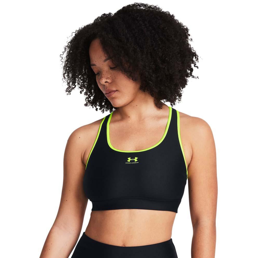 Bustiera femei UNDER ARMOUR UA HG Armour Mid Padless, marimea L, negru-verde