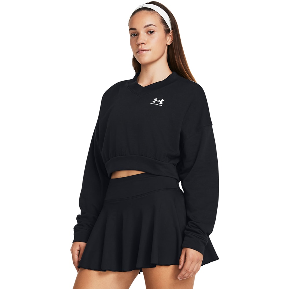 Bluza femei UNDER ARMOUR UA Rival Terry OS Crop Crw, marimea L, negru