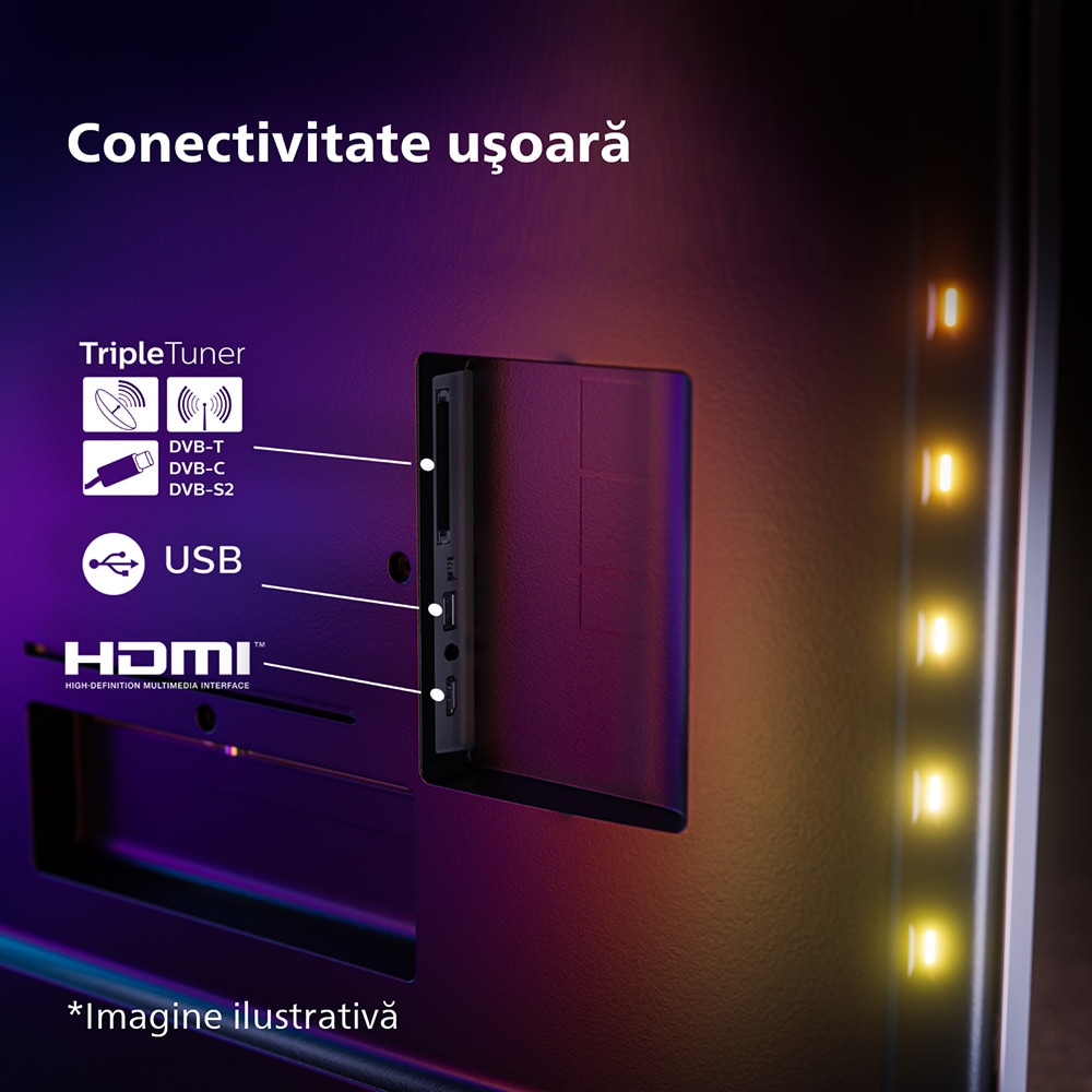 Televizor LED Smart PHILIPS 55PUS8118, Ultra HD 4K, HDR10, 139cm
