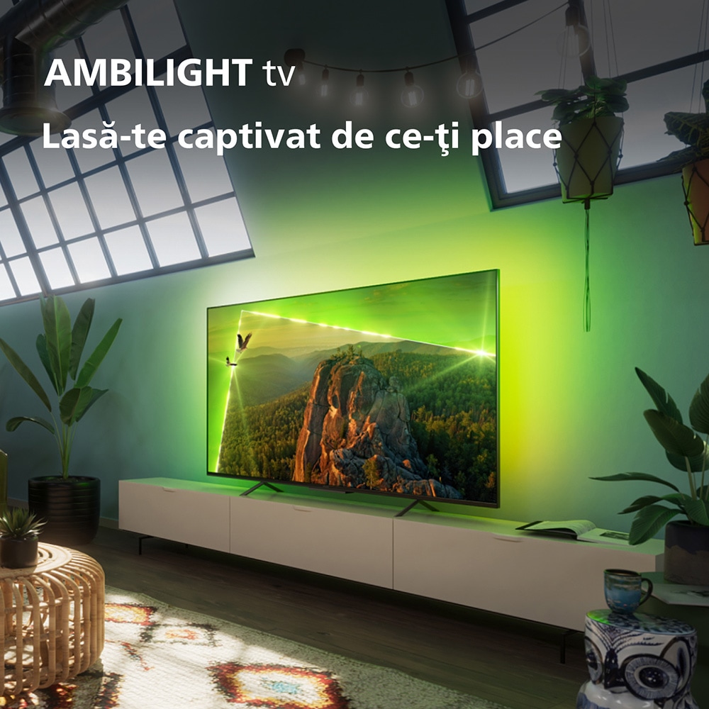 Televizor LED Smart PHILIPS 55PUS8118, Ultra HD 4K, HDR10, 139cm