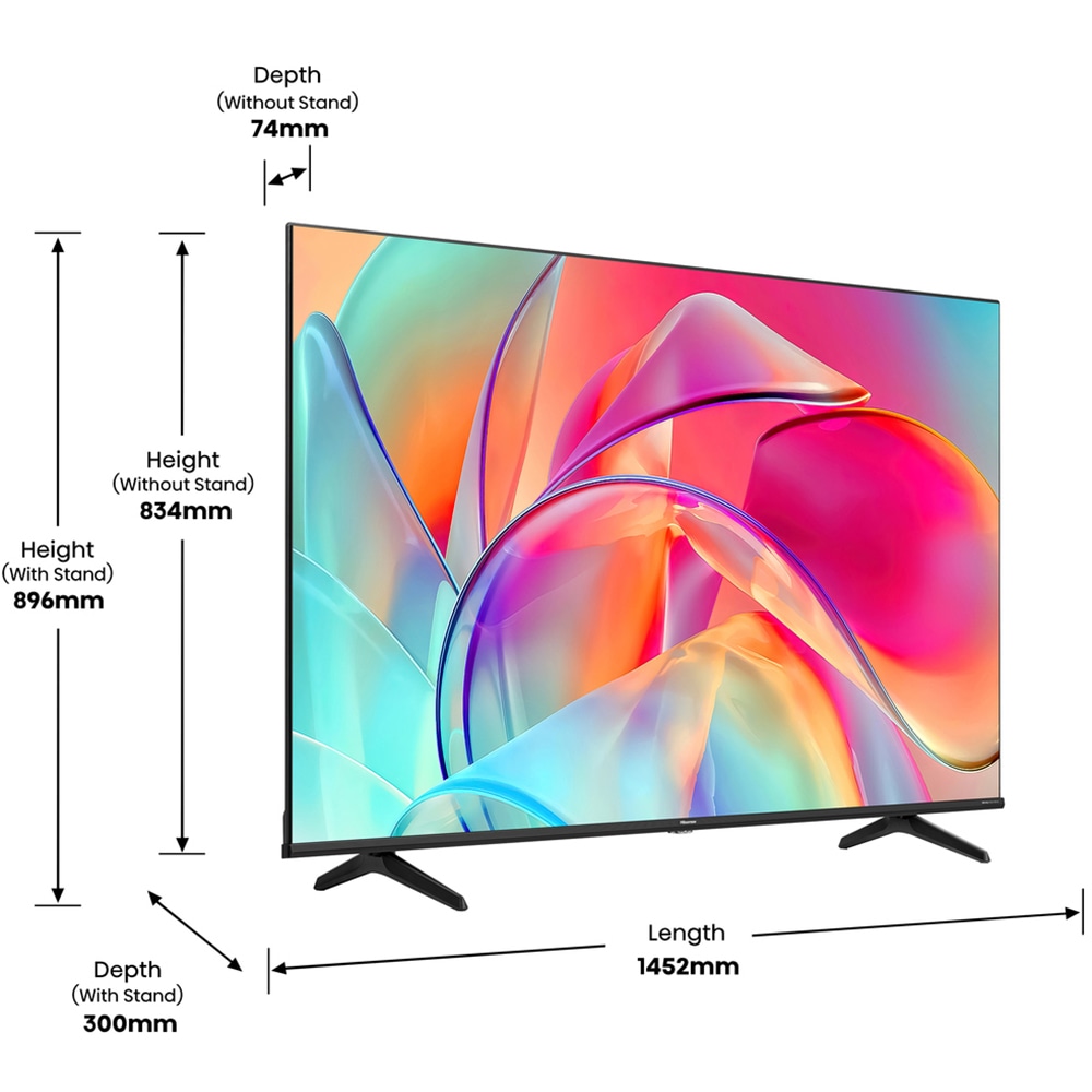 Televizor QLED Smart HISENSE 65E7KQ, Ultra HD 4K, HDR, 164cm