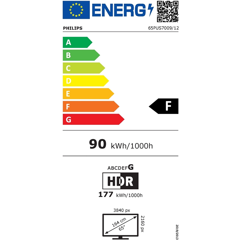 Televizor LED Smart PHILIPS 65PUS7009, Ultra HD 4K, HDR10+, 164cm