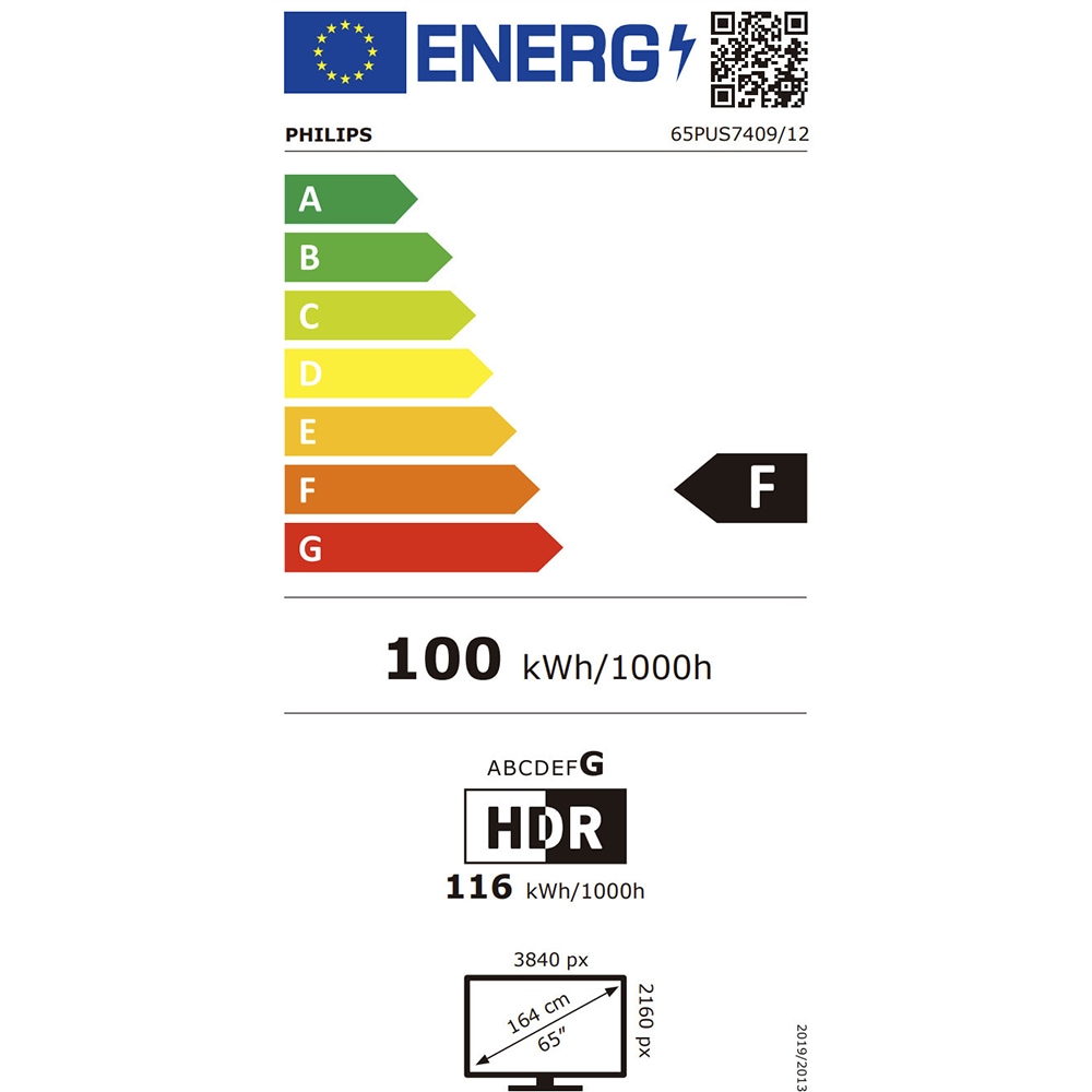 Televizor LED Smart PHILIPS 65PUS7409, Ultra HD 4K, HDR10+, 164cm