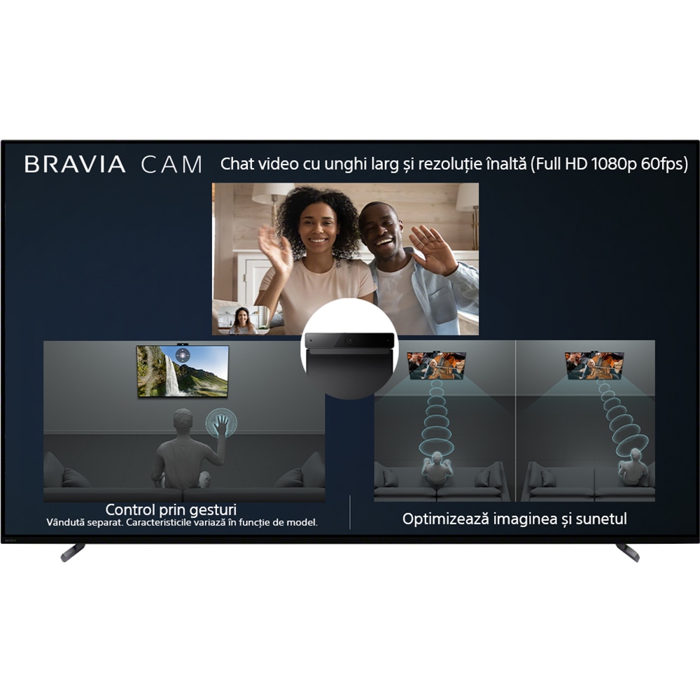Televizor OLED Smart SONY BRAVIA XR 55A80L, Ultra HD 4K, HDR, 139cm