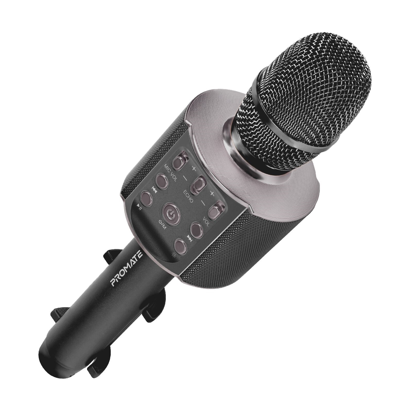 Overwhelming strip Decrease Microfon Karaoke PROMATE VocalMic-4, Bluetooth, Boxa portabila, negru