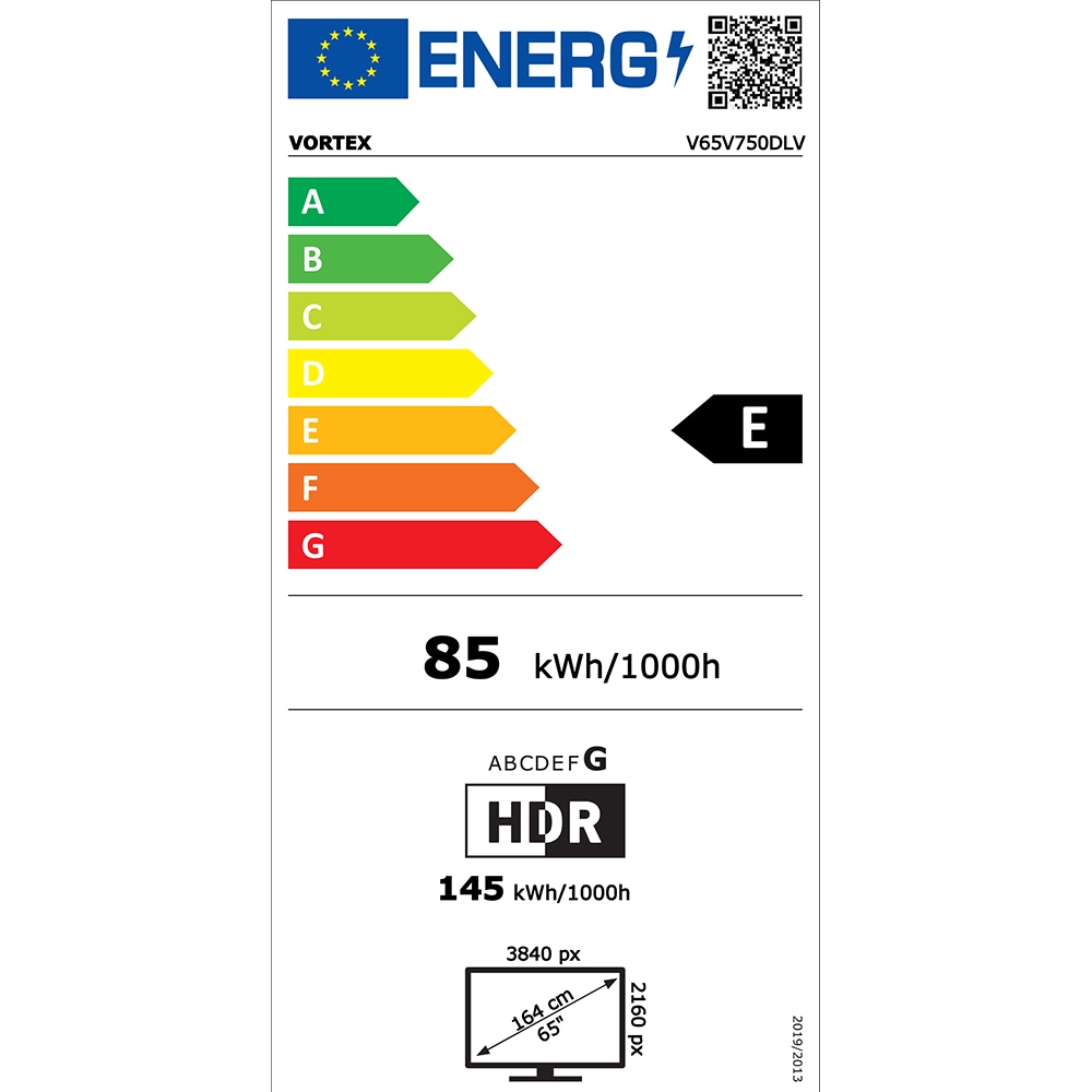 Televizor LED Smart VORTEX V65V750DLV, Ultra HD 4K, 164cm