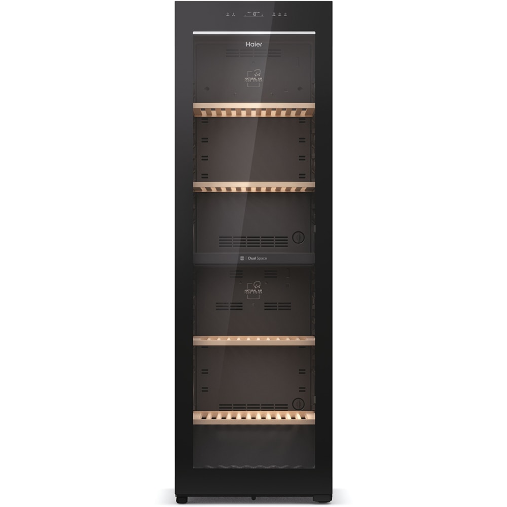Racitor de vinuri HAIER HWS236GDEH1, 236 sticle, H 190 cm, Clasa E, Wi-Fi, negru